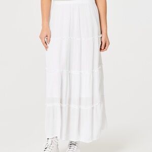 Hollister White Maxi Skirt